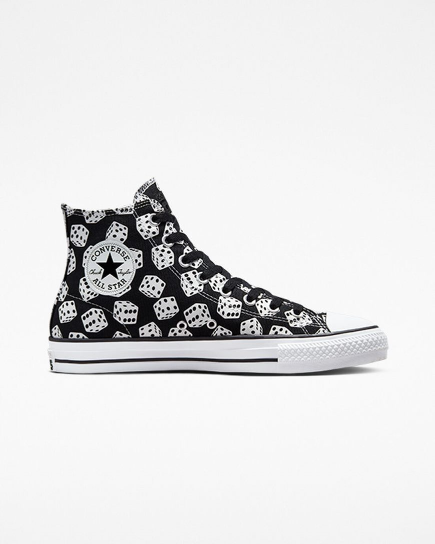 Skate Topanky Converse Chuck Taylor All Star Pro Dice Damske Čierne Biele | SK 11WR5C2